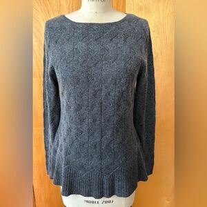 In cashmere wool - cashmere blend peplum grey sweater size m